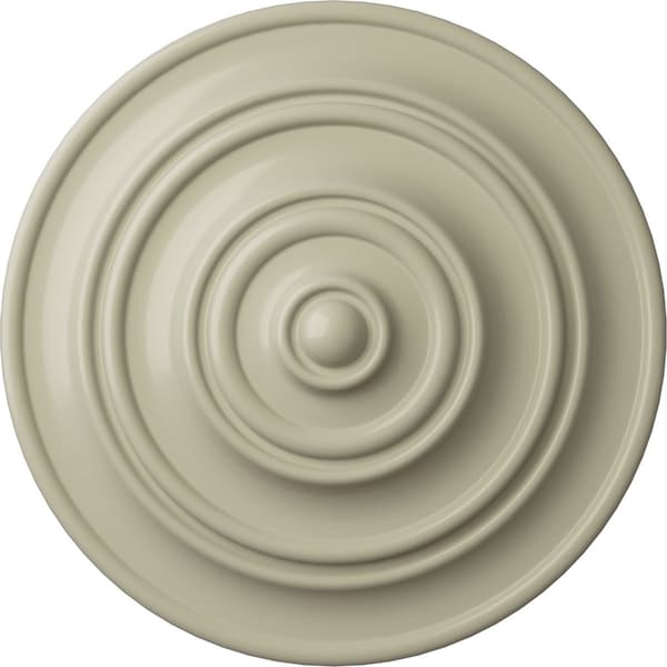 Ekena Millwork Classic Ceiling Medallion (Fits Canopies up to 4 1/8"), Hand-Painted Clear Yellow, 13 1/4"OD x 1/2"P CM13CLCYF - main